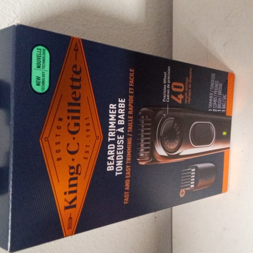 Brand new King C Gillette Beard Trimmer with 40 length settings